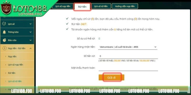 Chi tiết cách nạp rút tiền nhà cái